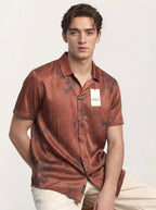 Red Stitchless imported Half-Hand Shirt