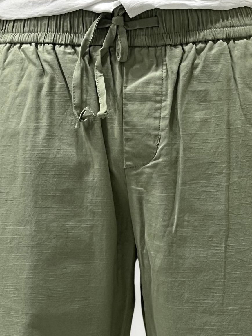 Light Olive Green Linen Trousers