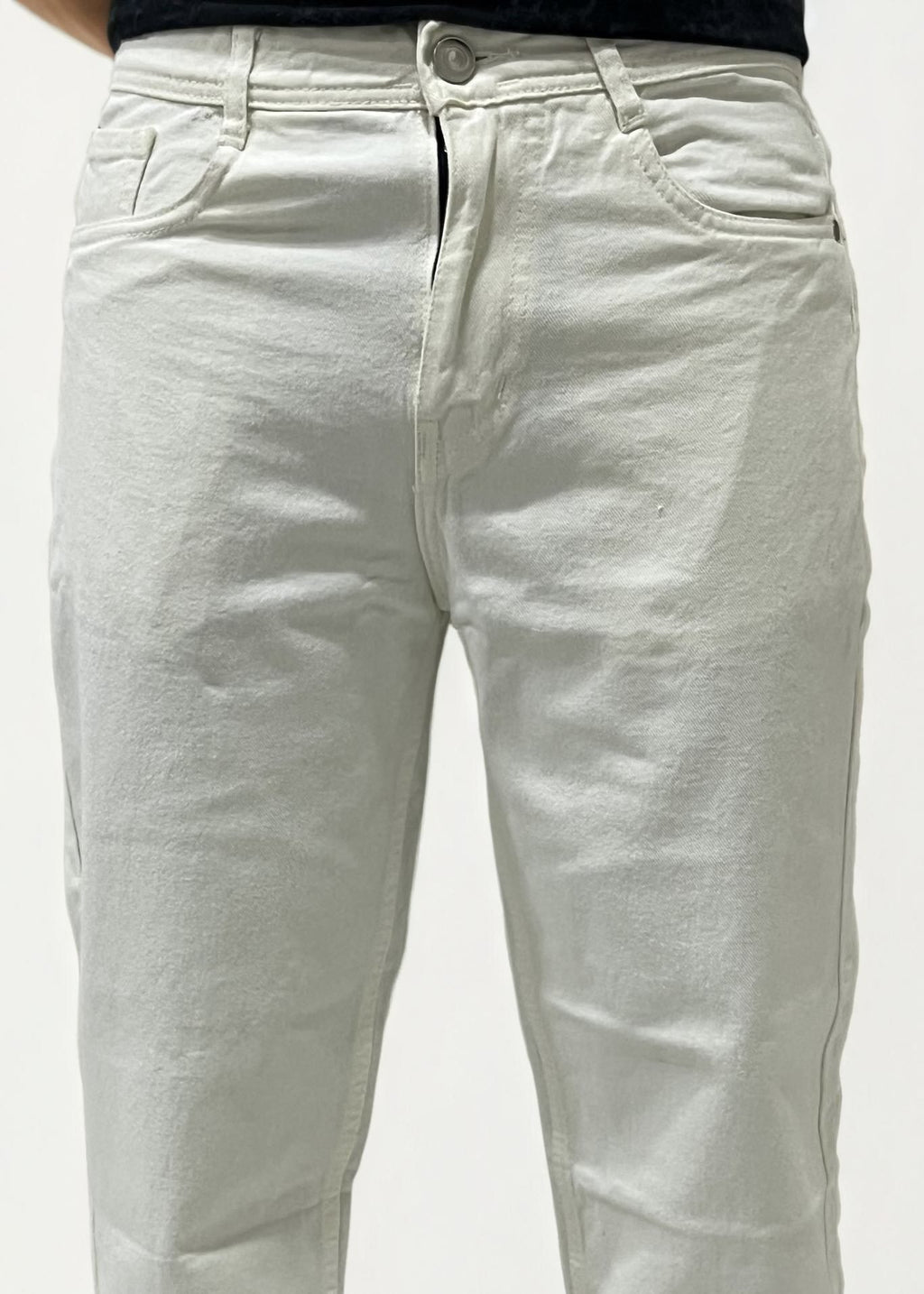 Semi White Regular Fit Jeans