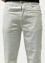 Semi White Regular Fit Jeans