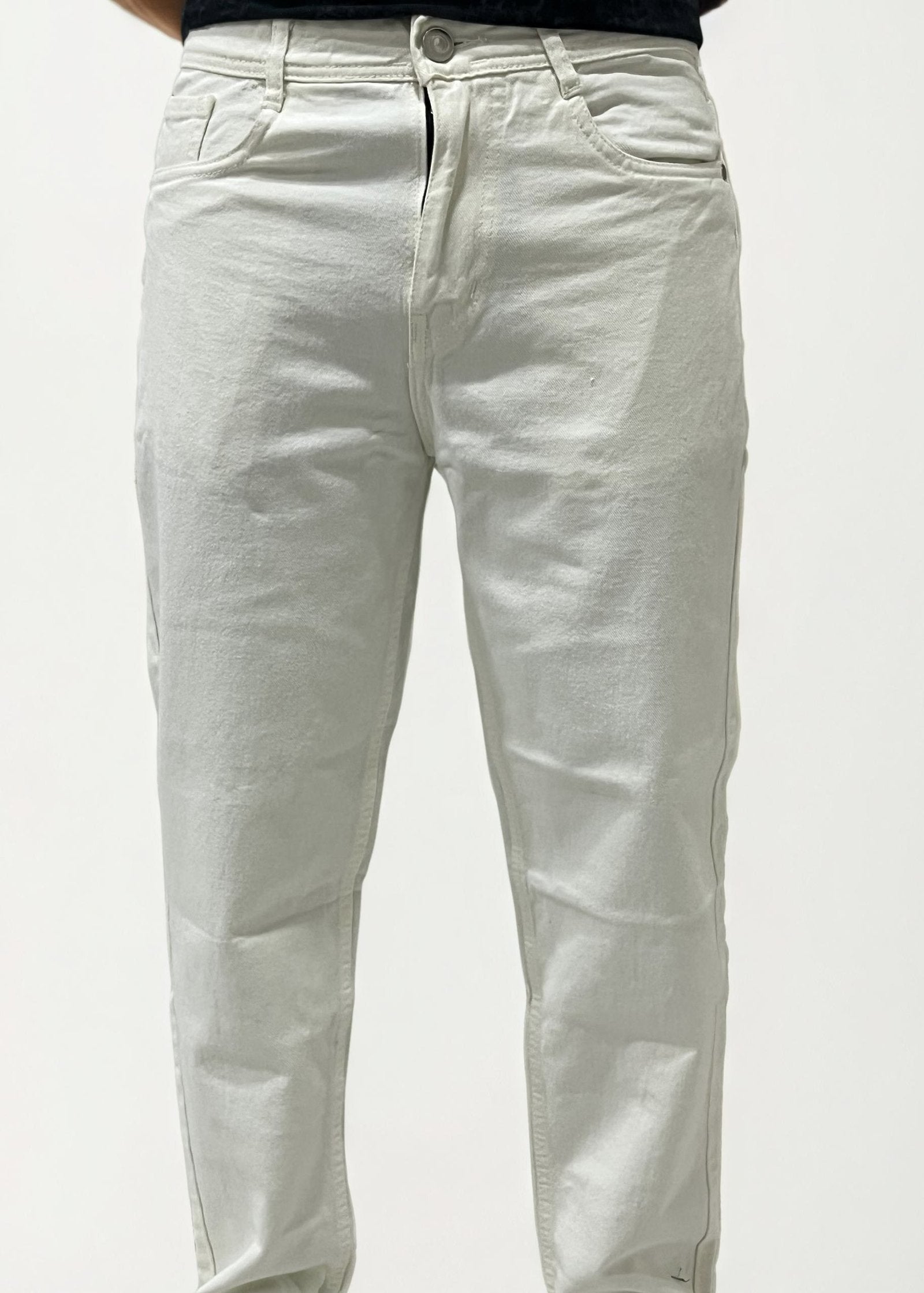 Semi White Regular Fit Jeans