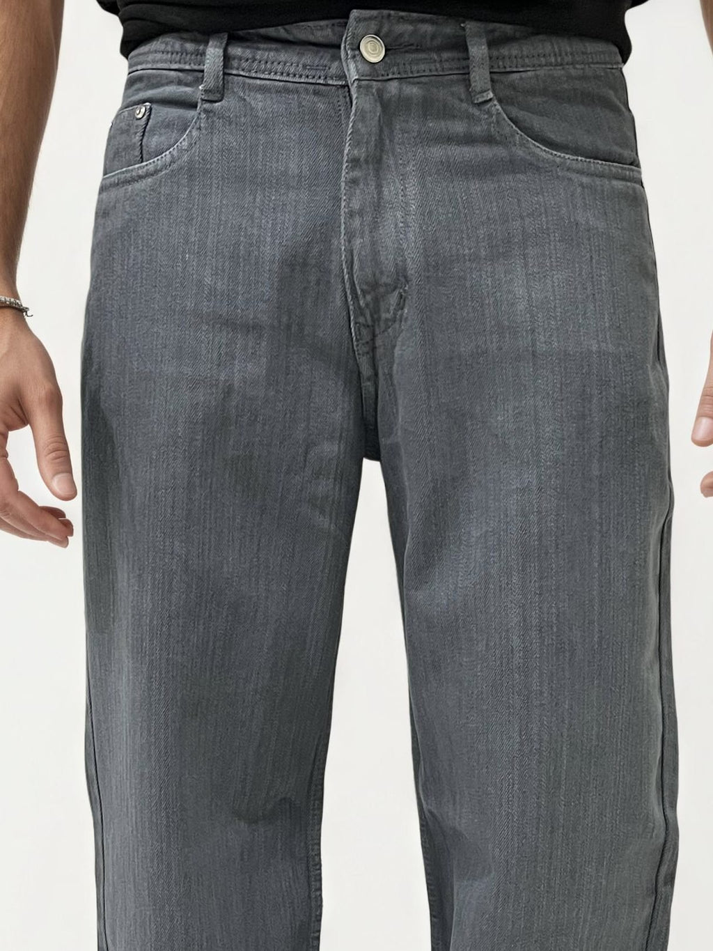 Grey Baggy Denim Jeans
