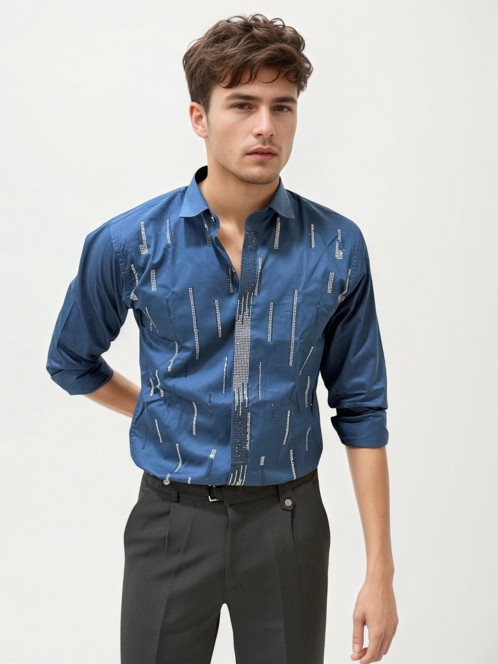 Blue Stone Work Party Wear