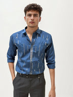 Blue Stone Work Party Wear