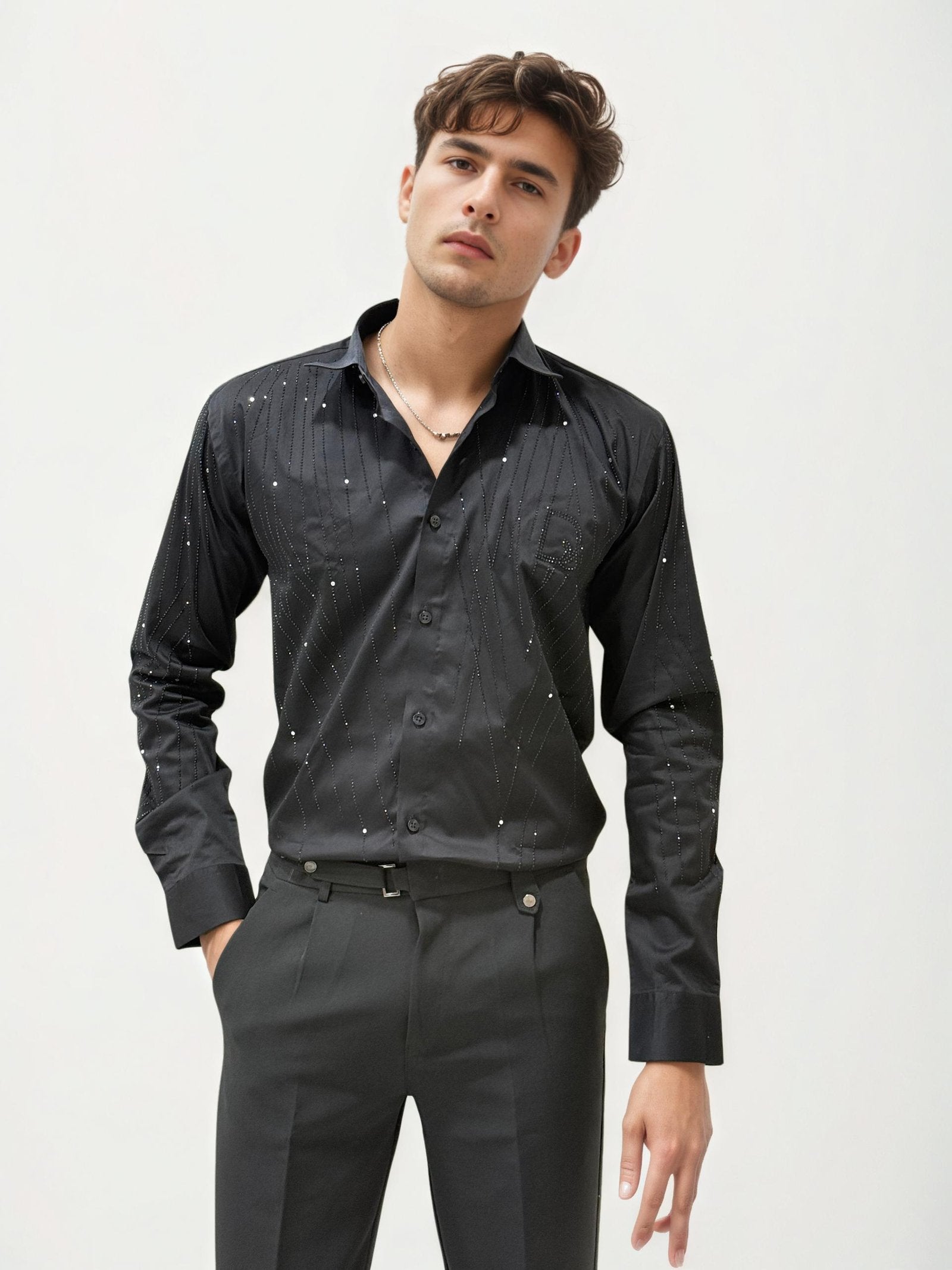 Black Stone Work Party Wear