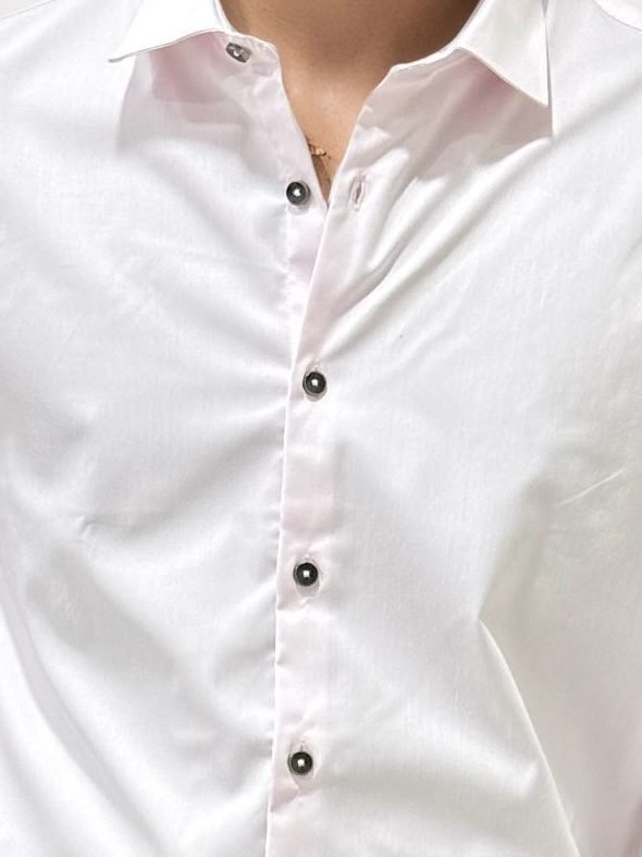 Light Pink Slim Fit Plain Shirt