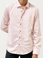 Pink Slim Fit Plain Shirt