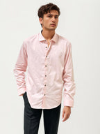Pink Slim Fit Plain Shirt