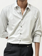 Grey Slim Fit Plain Shirt