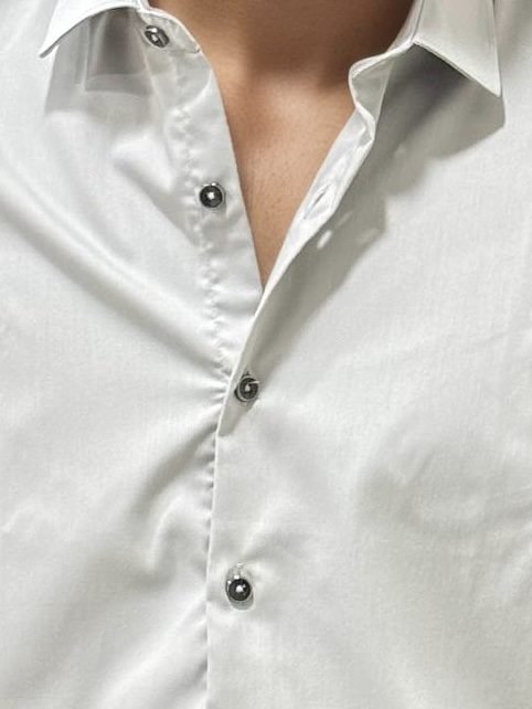 Grey Slim Fit Plain Shirt