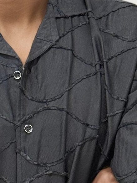 Self Texture Half Hand Shirt