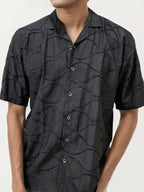 Self Texture Half Hand Shirt