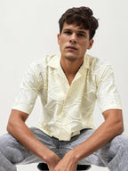 Semi Self Texture Half Hand Shirt