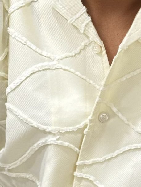 Semi Self Texture Half Hand Shirt