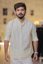 Sandal Mandarin-Collar Full-Hand Shirt