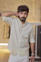 Sandal Mandarin-Collar Full-Hand Shirt