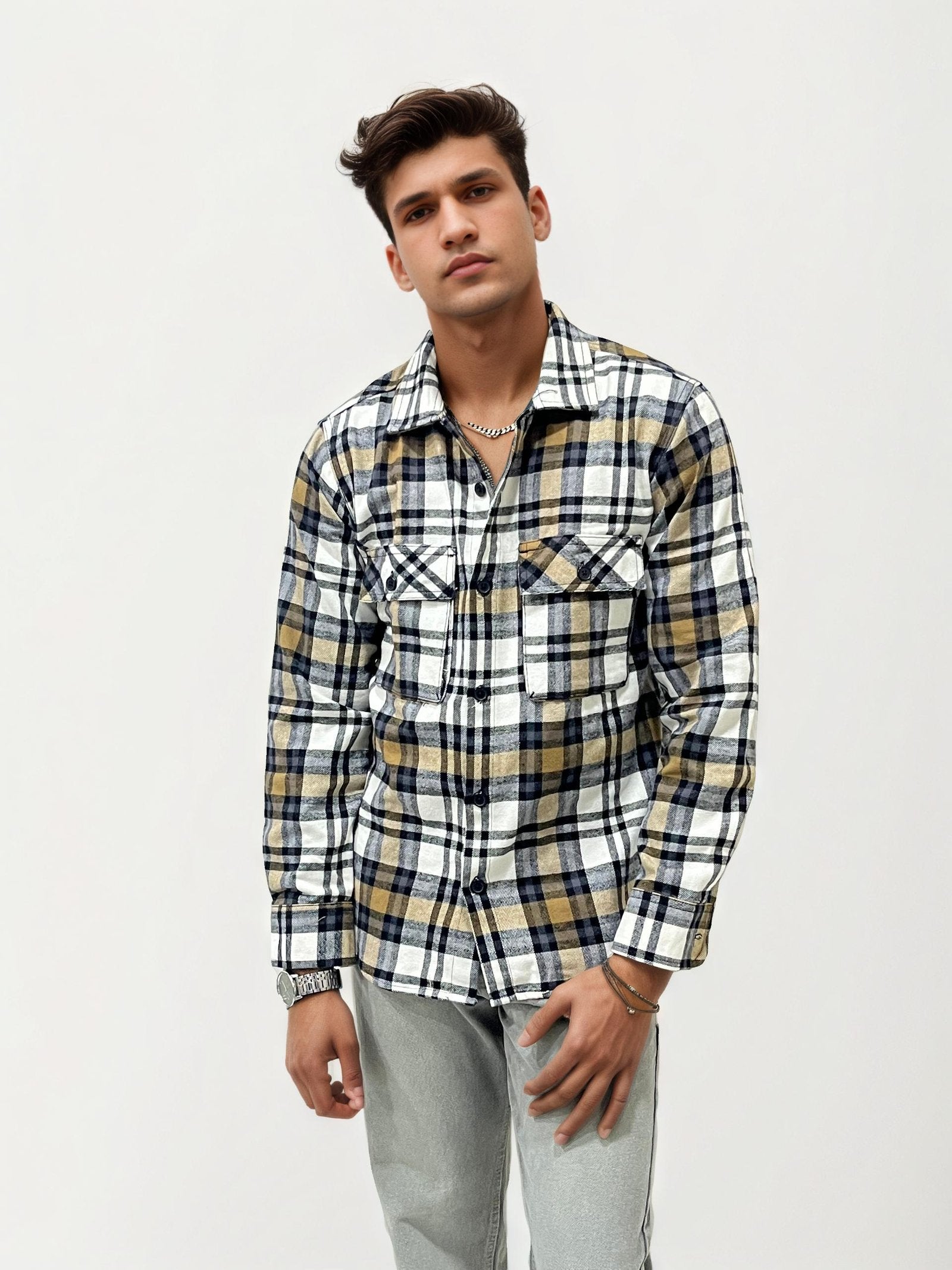 Double Pocket Checked Shirt