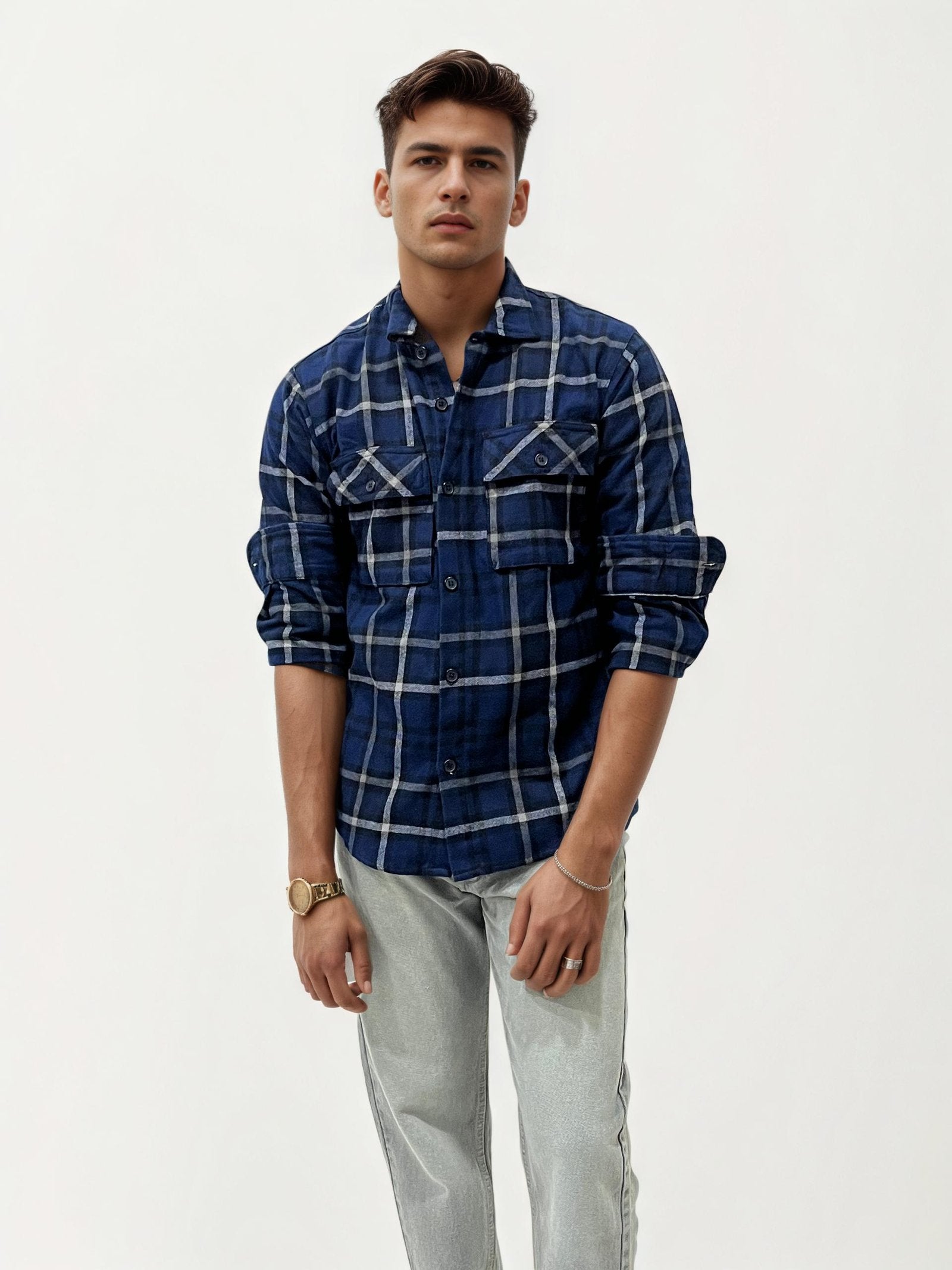 Double Pocket Checked Shirt