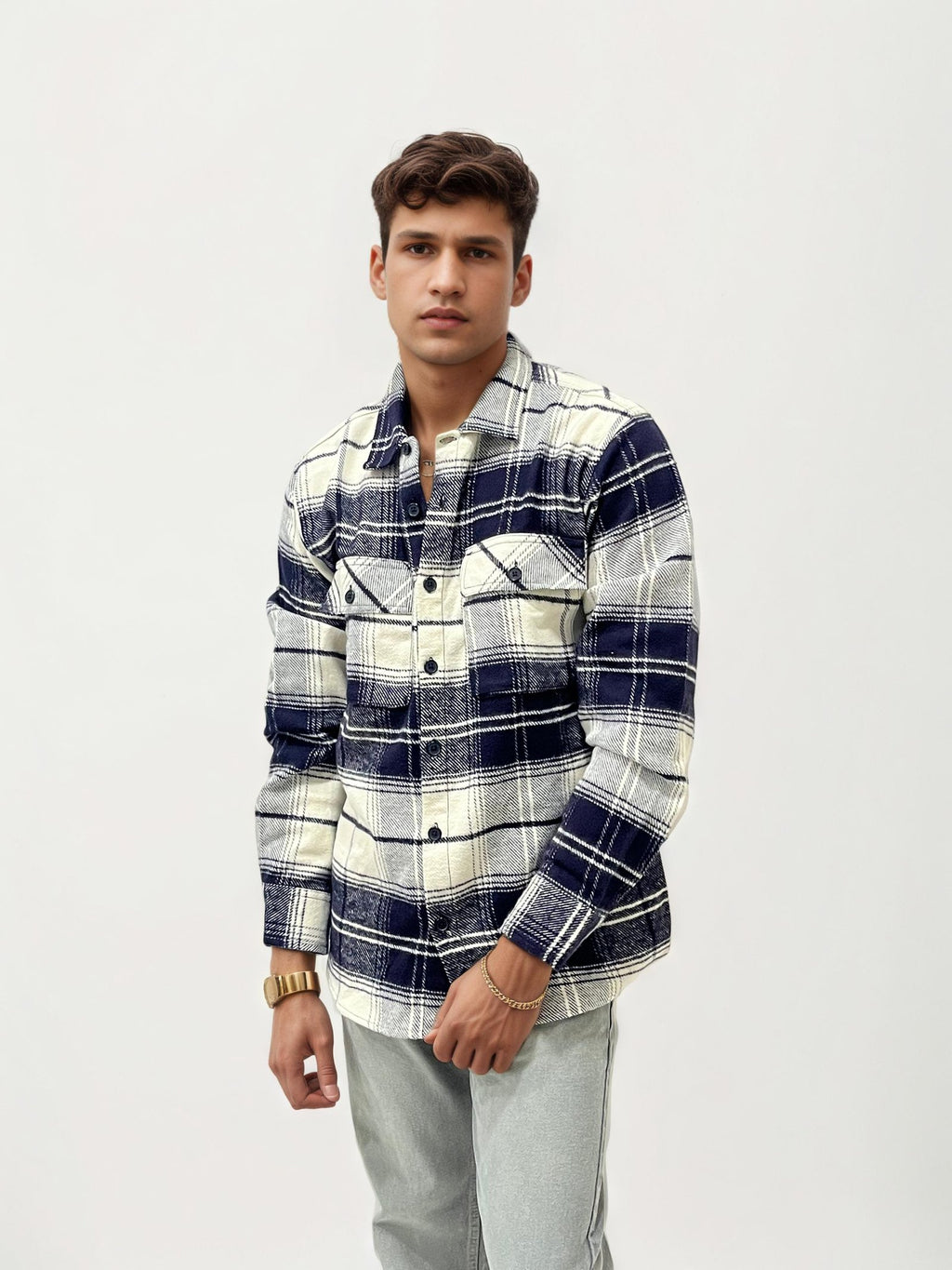 Double Pocket Checked Shirt