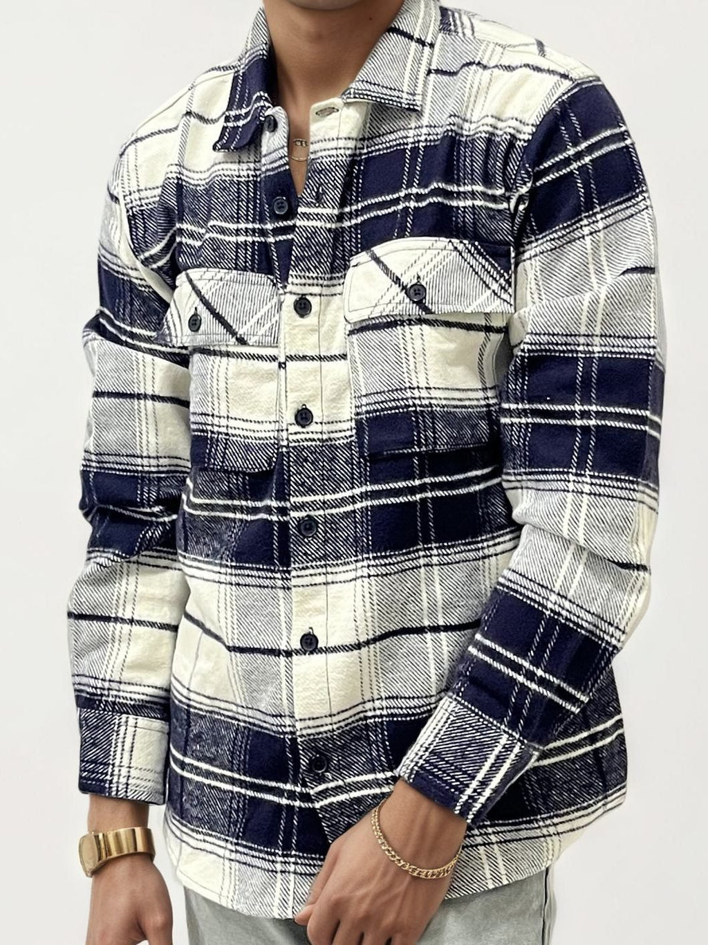 Double Pocket Checked Shirt