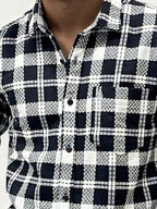 Black Checked Slim Fit Shirt