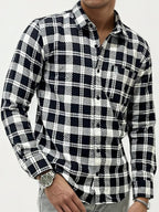 Black Checked Slim Fit Shirt