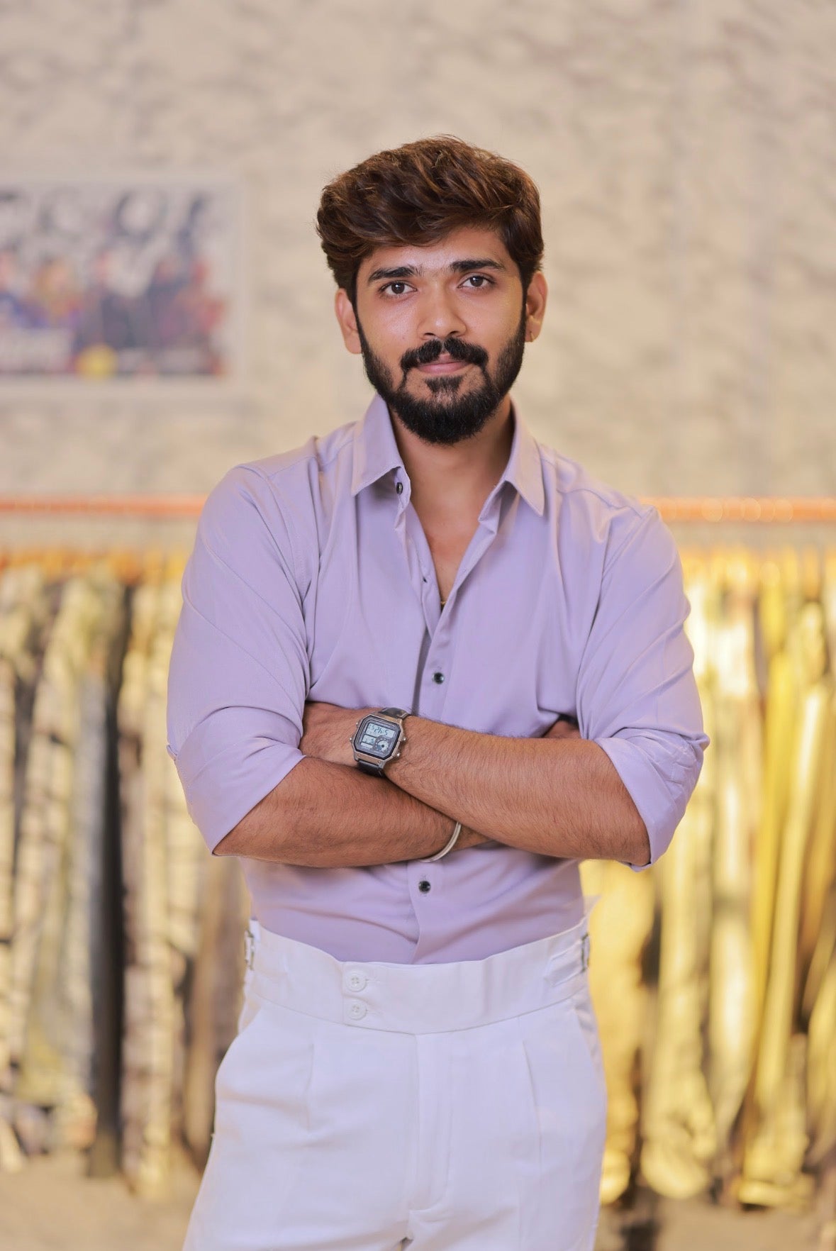 Baby-Pink Plain Full-Hand Shirt