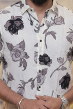 Imported Printed Stone Party Wear Shirt