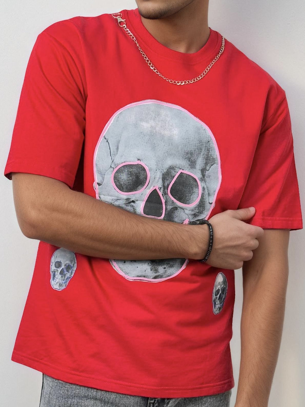Urban Skull Drop Shoulder T-Shirt