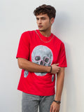 Urban Skull Drop Shoulder T-Shirt