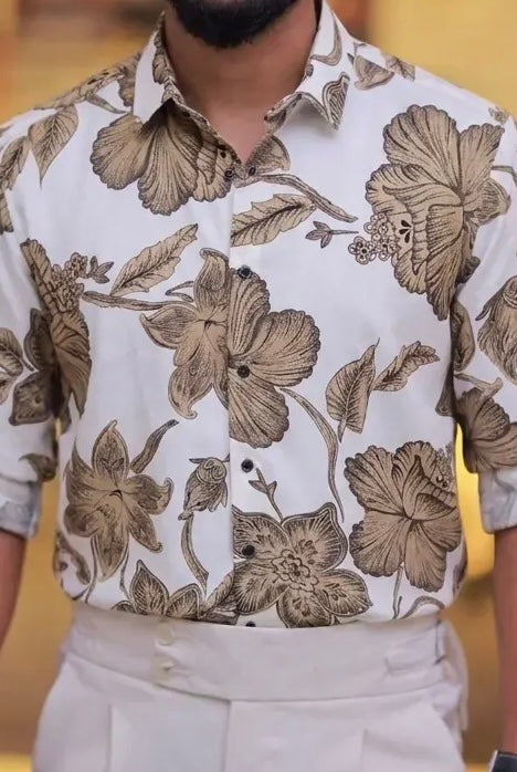 Printed Viscose Full-Hand Shirt