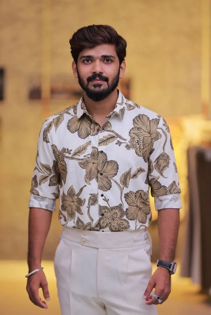 Printed Viscose Full-Hand Shirt