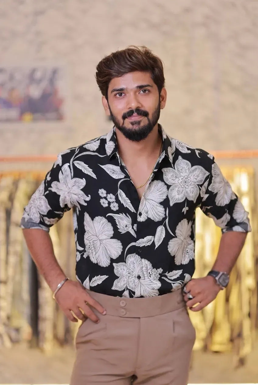 Printed Viscose Full-Hand Shirt