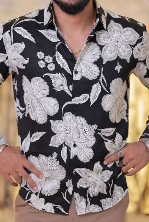 Printed Viscose Full-Hand Shirt