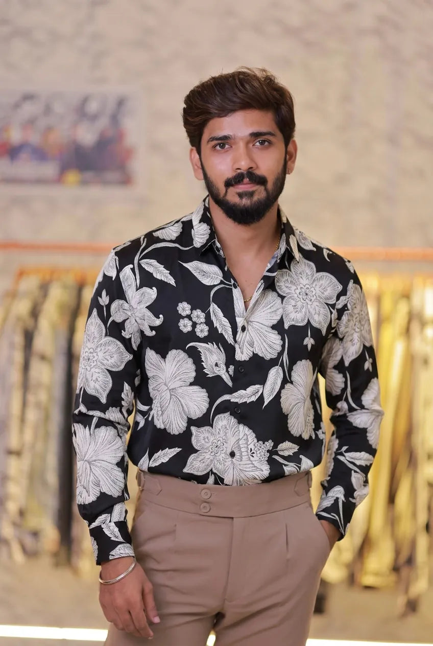 Printed Viscose Full-Hand Shirt