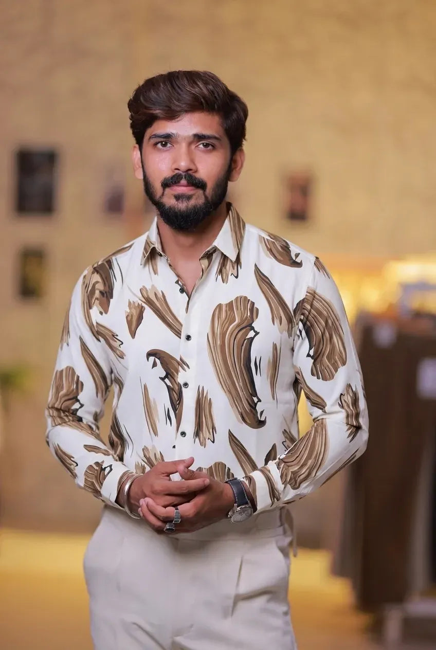 Printed Viscose Full-Hand Shirt