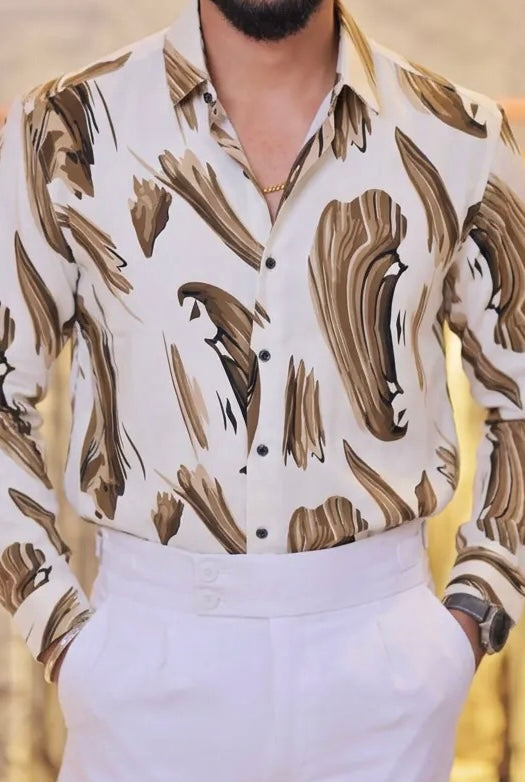 Printed Viscose Full-Hand Shirt