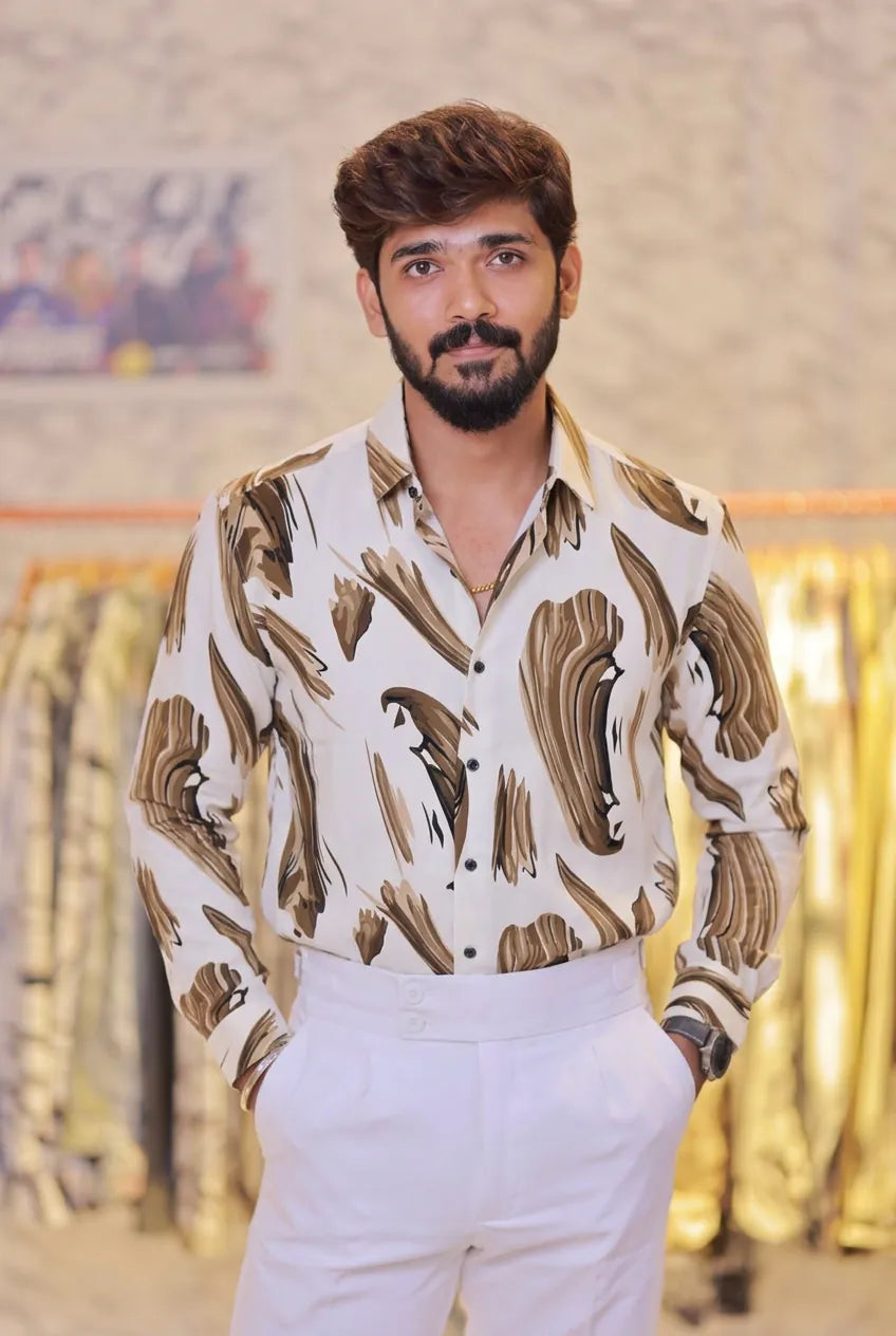 Printed Viscose Full-Hand Shirt