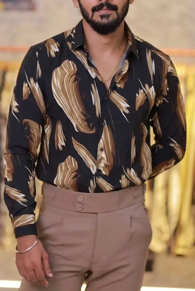 Printed Viscose Full-Hand Shirt
