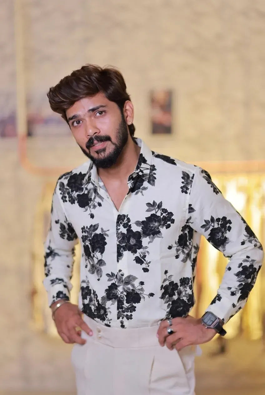 Printed Viscose Full-Hand Shirt