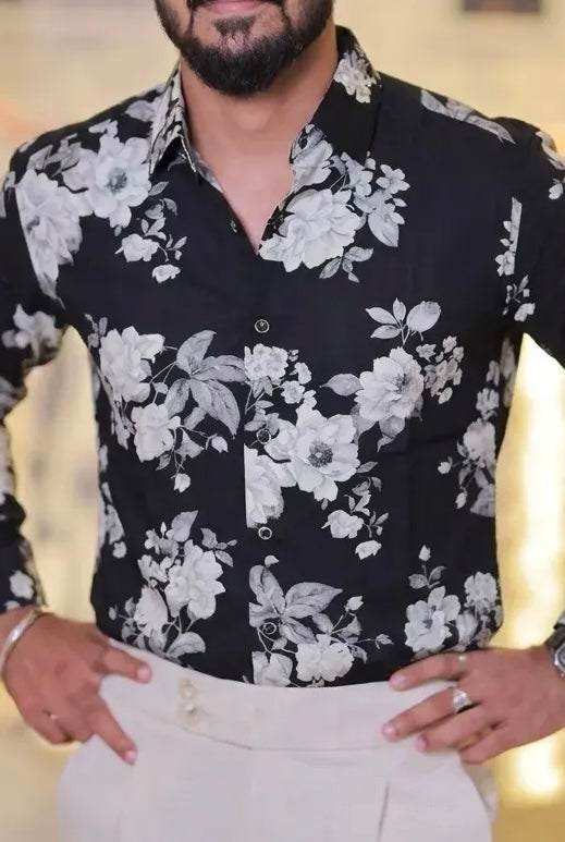 Printed Viscose Full-Hand Shirt