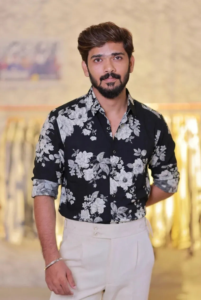 Printed Viscose Full-Hand Shirt