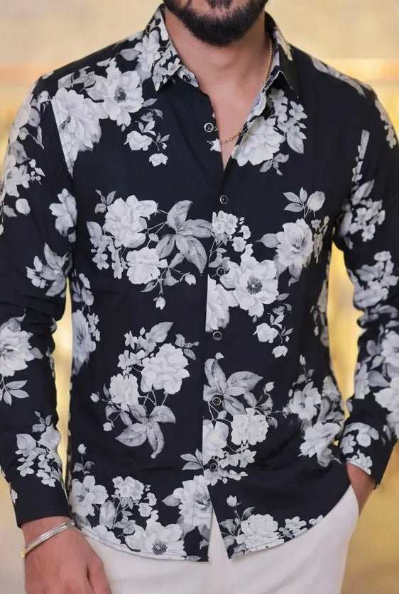 Printed Viscose Full-Hand Shirt