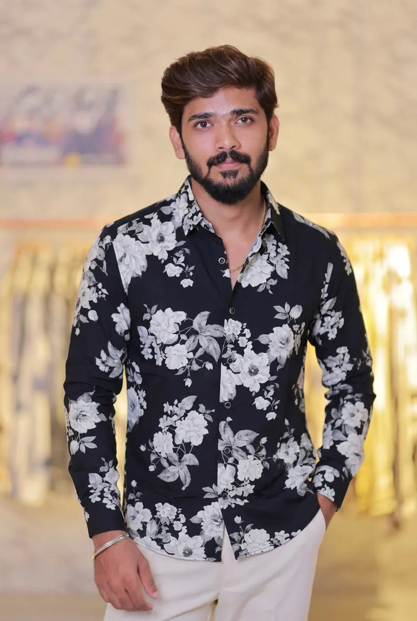 Printed Viscose Full-Hand Shirt