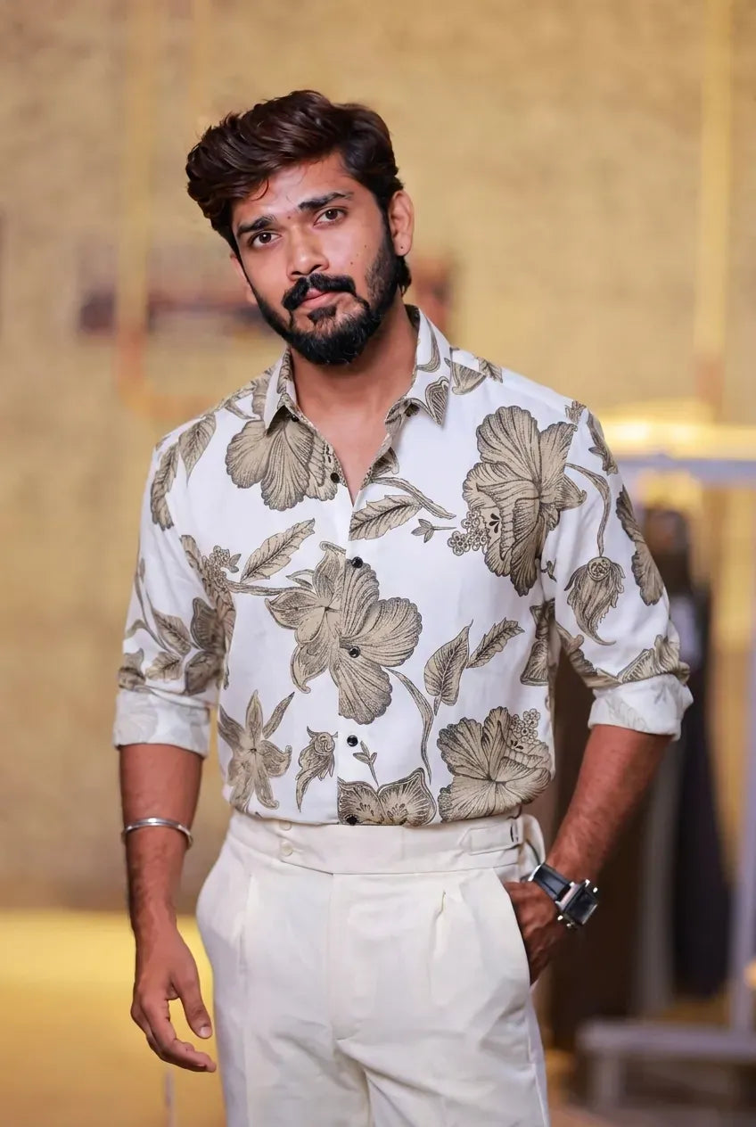 Printed Viscose Full-Hand Shirt