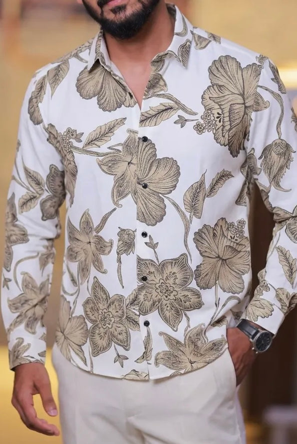 Printed Viscose Full-Hand Shirt