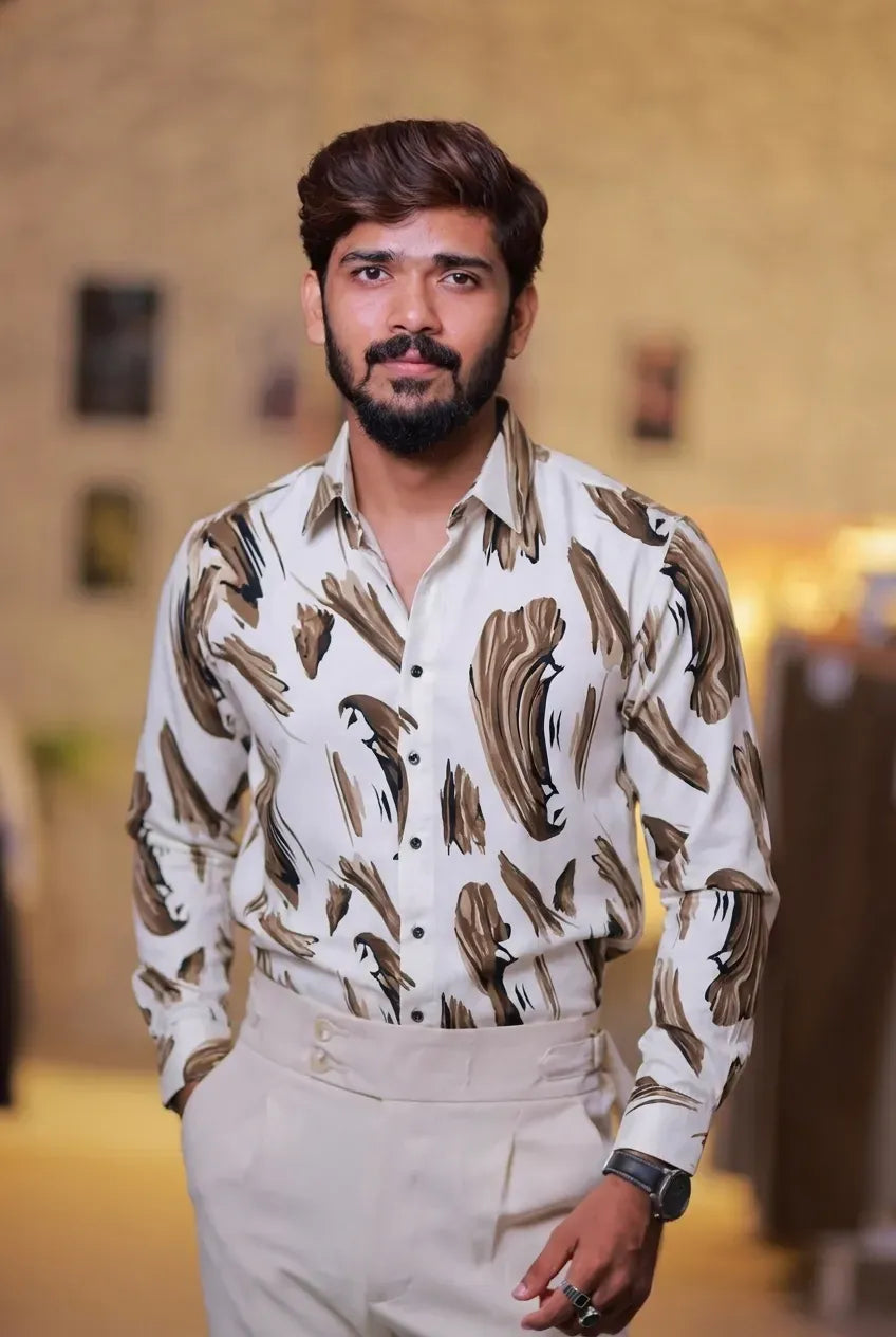 Printed Viscose Full-Hand Shirt