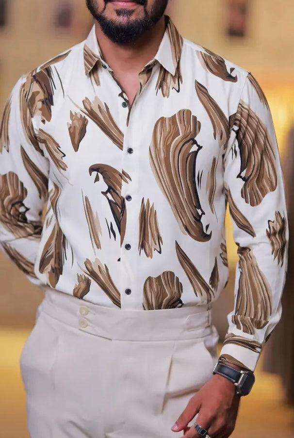 Printed Viscose Full-Hand Shirt