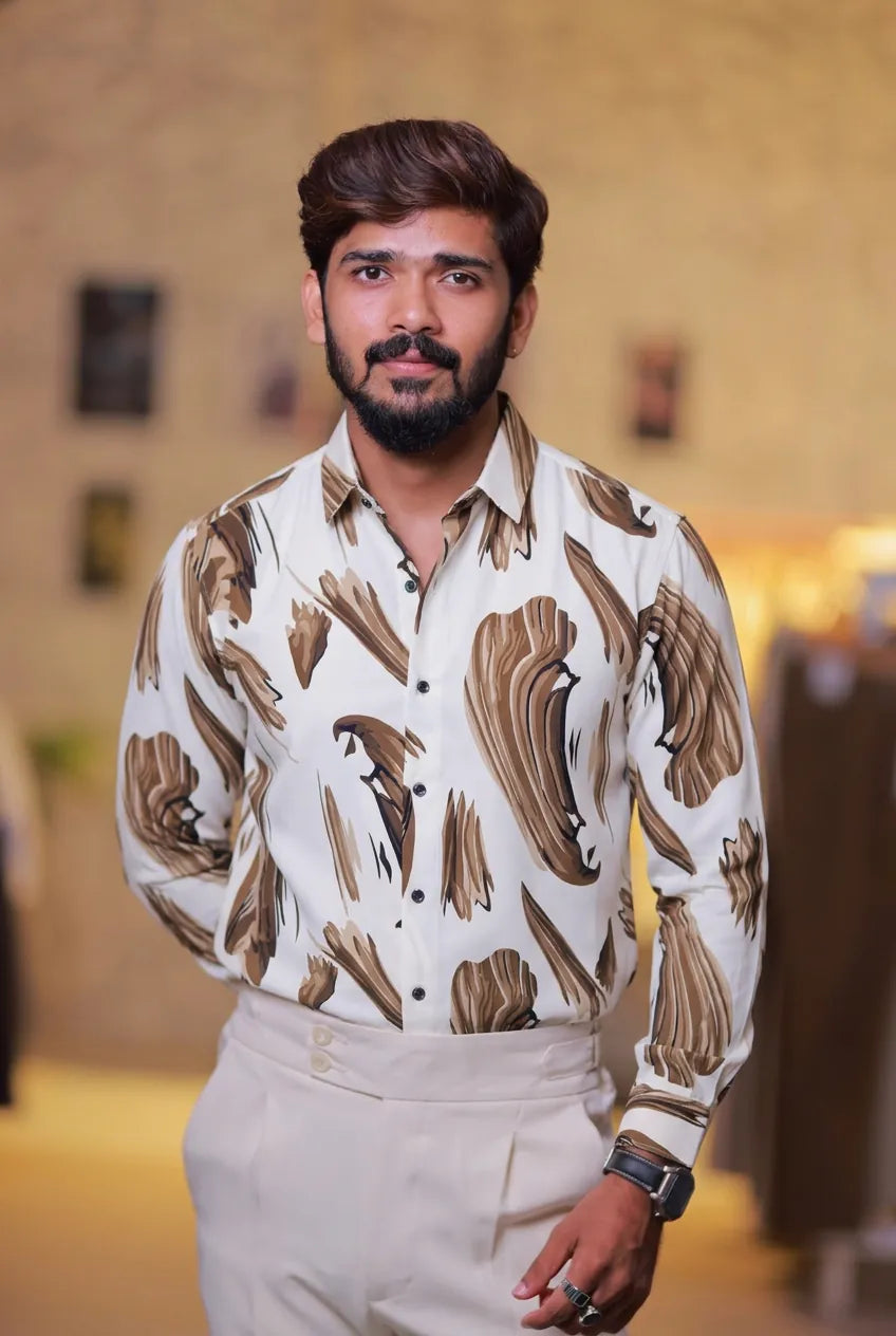 Printed Viscose Full-Hand Shirt