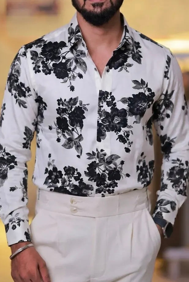 Printed Viscose Full-Hand Shirt